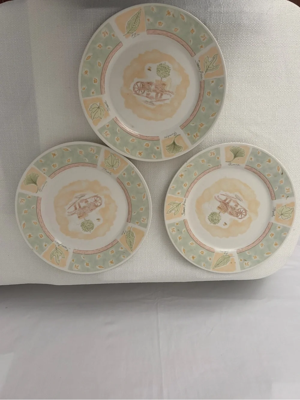 Country Garden 8856 Stoneware Plates Set of 3 (F280)